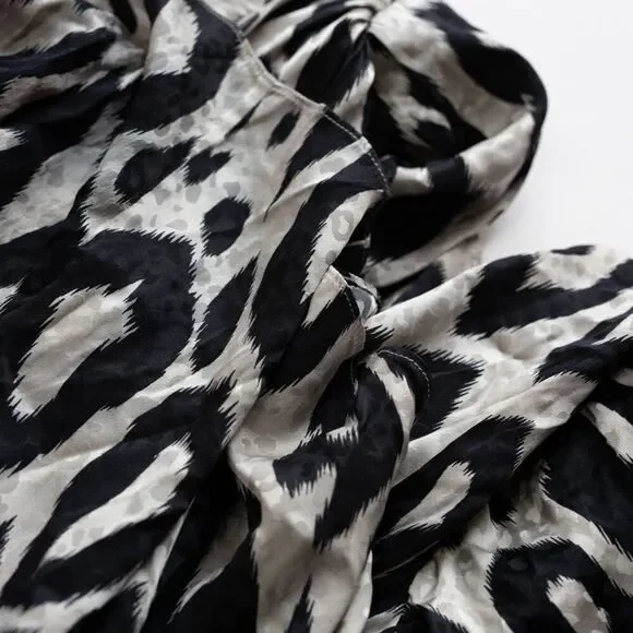 Ronny Kobo Zebra Jade Dress - Size S